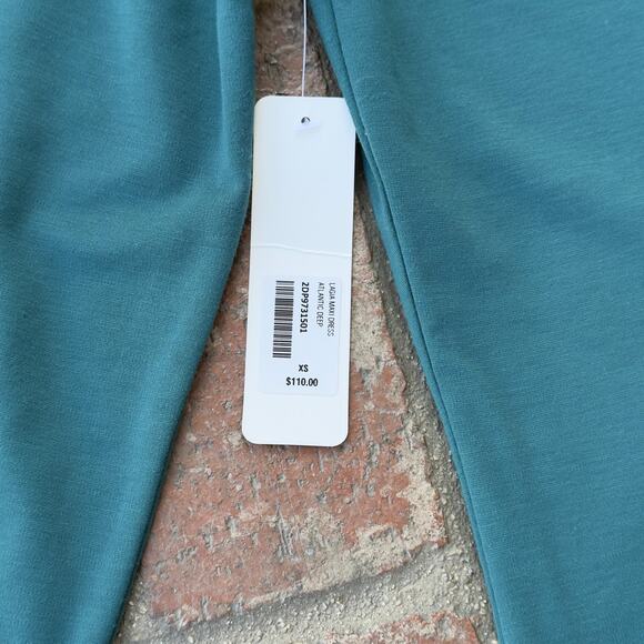 Soft Surroundings Lagia Maxi Dress Atlantic Deep Green Long Sleeve V-neck NWT - Picture 9 of 9
